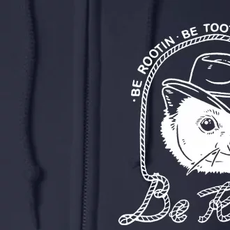 Be Rootin Be Tootin Be Shootin Be Kind Cowboy Opossum Lover Full Zip Hoodie