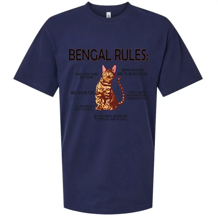 Bengal Rules Bengal Cat Owner Bengal Lover Sueded Cloud Jersey T-Shirt