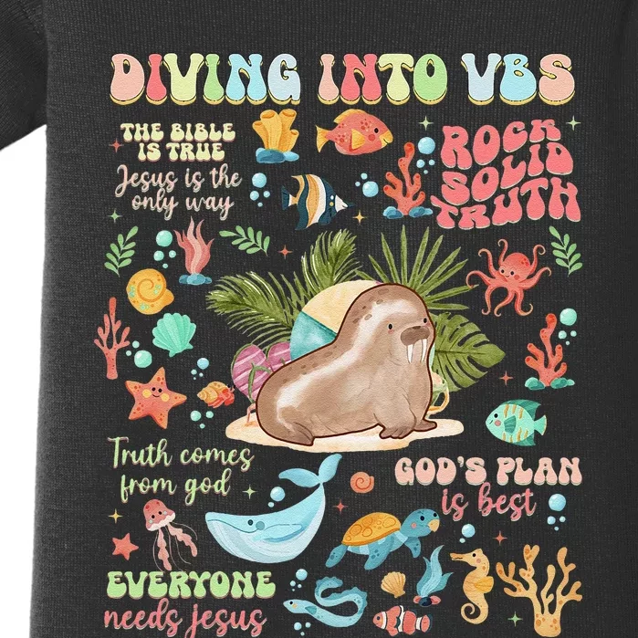 Breaker Rock Beach GodS Rock Solid Vbs 2024 Gift Baby Bodysuit