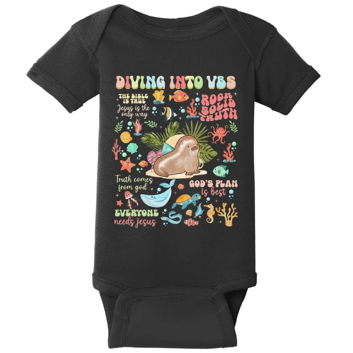 Breaker Rock Beach GodS Rock Solid Vbs 2024 Gift Baby Bodysuit