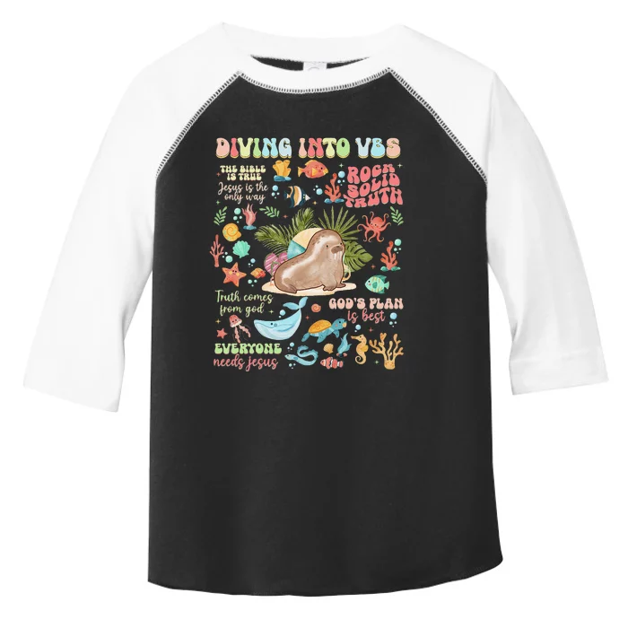 Breaker Rock Beach GodS Rock Solid Vbs 2024 Gift Toddler Fine Jersey T-Shirt