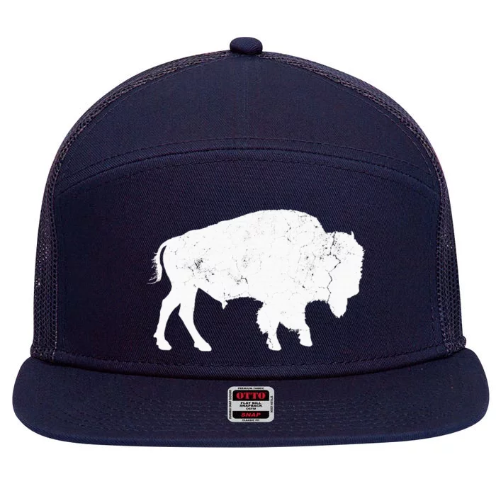 Buffalo Retro Bison Animal Lover 7 Panel Mesh Trucker Snapback Hat