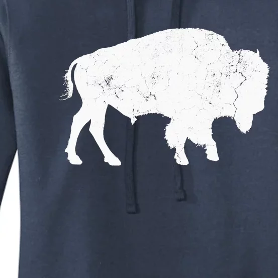 Buffalo Retro Bison Animal Lover Women's Pullover Hoodie