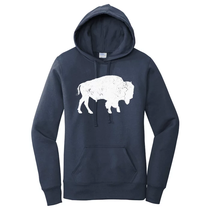 Buffalo Retro Bison Animal Lover Women's Pullover Hoodie