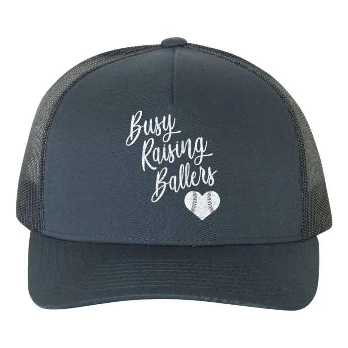 Busy Raising Ballers Baseball Softball Gift Mom Gift Yupoong Adult 5-Panel Trucker Hat