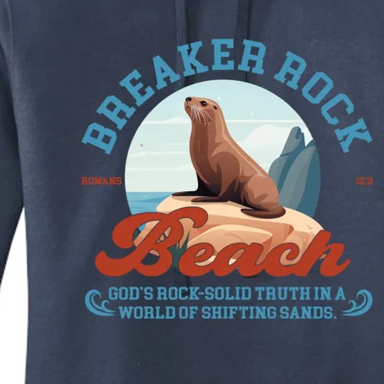 Breaker Rock Beach GodS Rocksolid Truth Vbs 2024 Gift Women's Pullover Hoodie