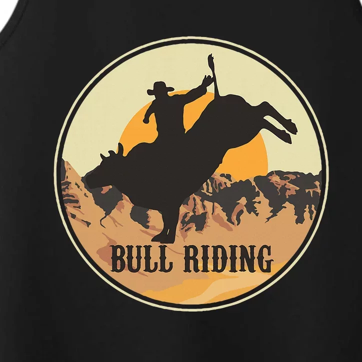 Bull Riding Bullriding Cowboy Western Rodeo Performance Tank