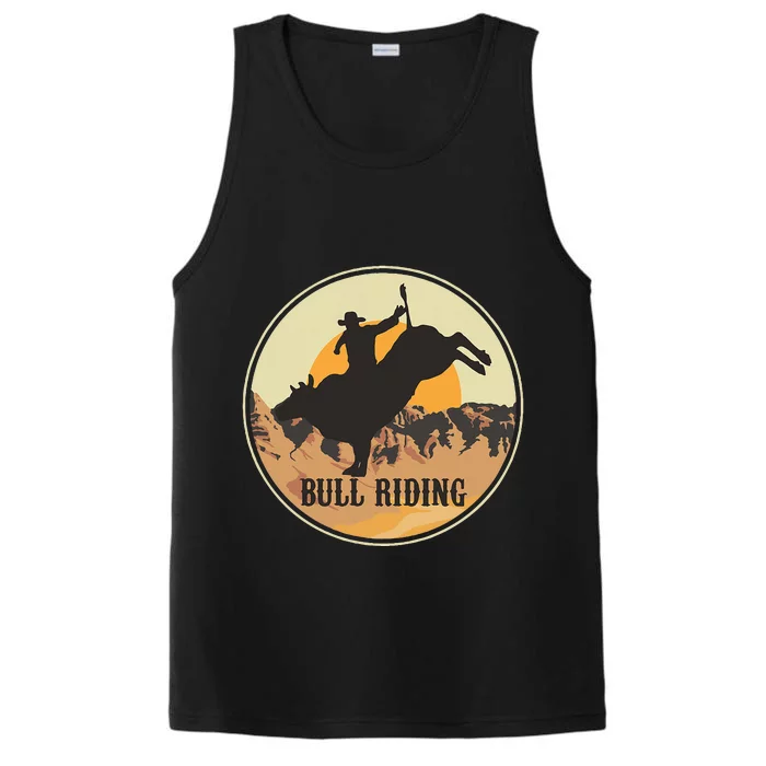 Bull Riding Bullriding Cowboy Western Rodeo Performance Tank