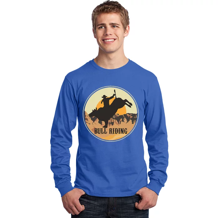 Bull Riding Bullriding Cowboy Western Rodeo Long Sleeve Shirt