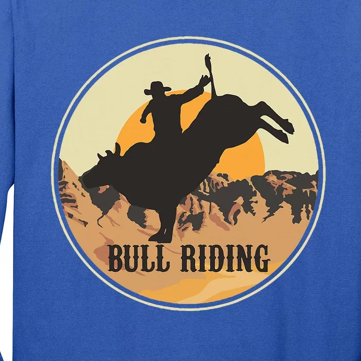 Bull Riding Bullriding Cowboy Western Rodeo Long Sleeve Shirt