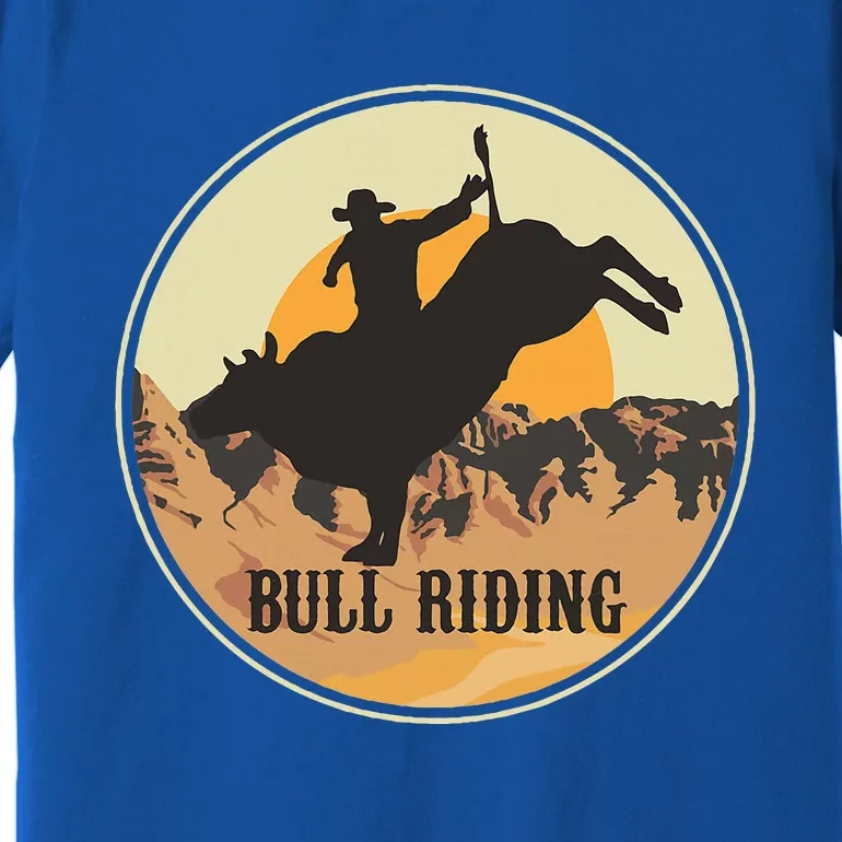 Bull Riding Bullriding Cowboy Western Rodeo Premium T-Shirt