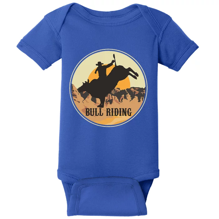 Bull Riding Bullriding Cowboy Western Rodeo Baby Bodysuit