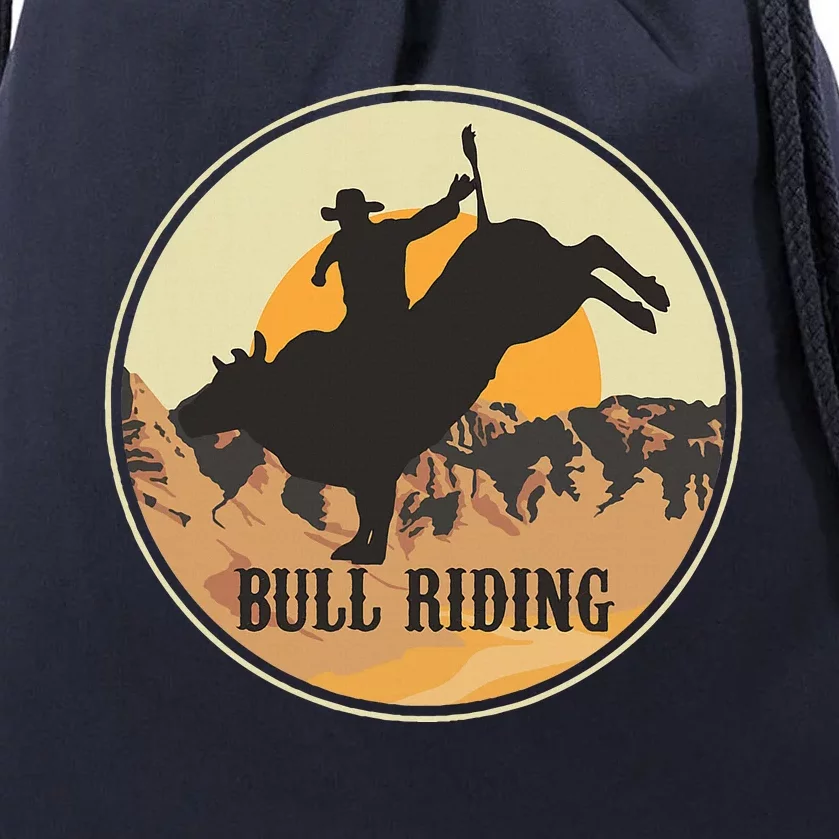 Bull Riding Bullriding Cowboy Western Rodeo Drawstring Bag