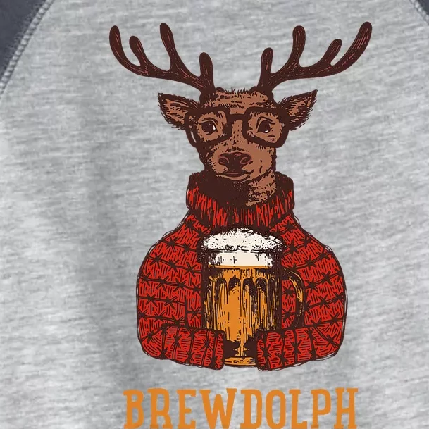 Brewdolph Reindeer Beer Lovers Funny Christmas Toddler Fine Jersey T-Shirt