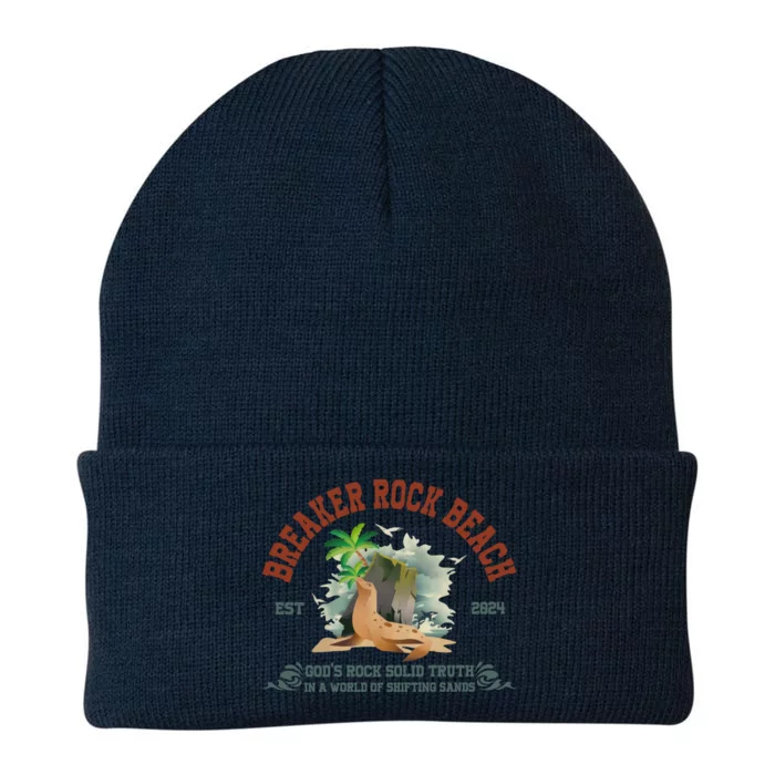 Breaker Rock Beach Vbs 2024 Christian GodS Rock Solid Truth Gift Knit Cap Winter Beanie