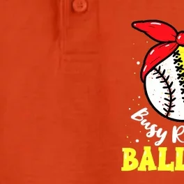 Busy Raising Ballers Softball Baseball Mom Women Dry Zone Grid Performance Polo