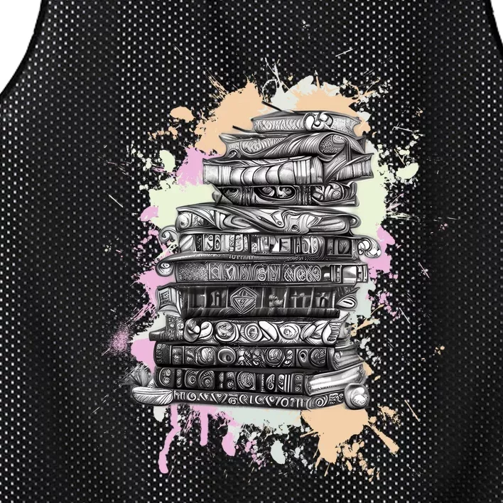 Books Reading Book Lover Gifts Book Art Mesh Reversible Basketball Jersey Tank