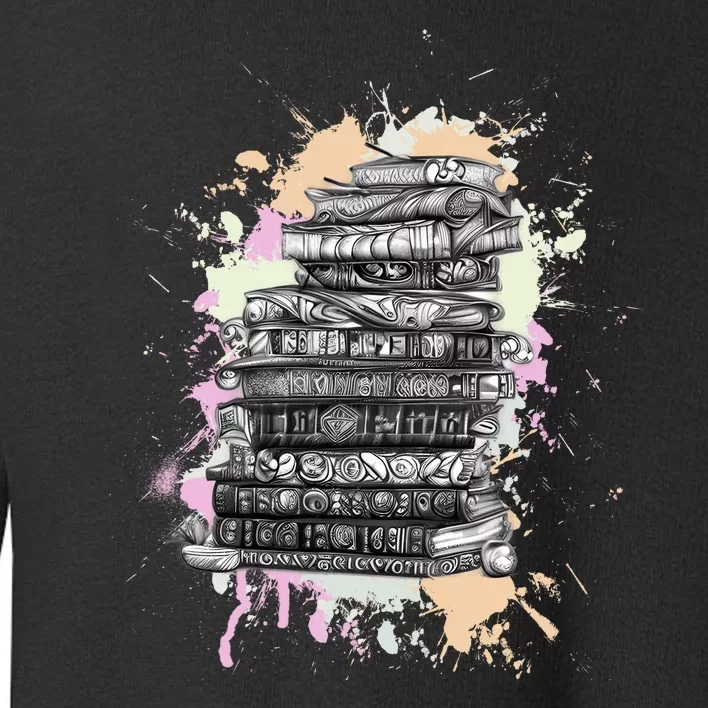 Books Reading Book Lover Gifts Book Art Toddler Sweatshirt