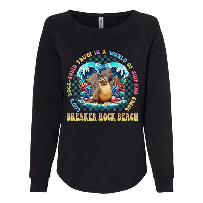 Breaker Rock Beach Vbs 2024 Gods Rock Solid Truth In A World Womens California Wash Sweatshirt