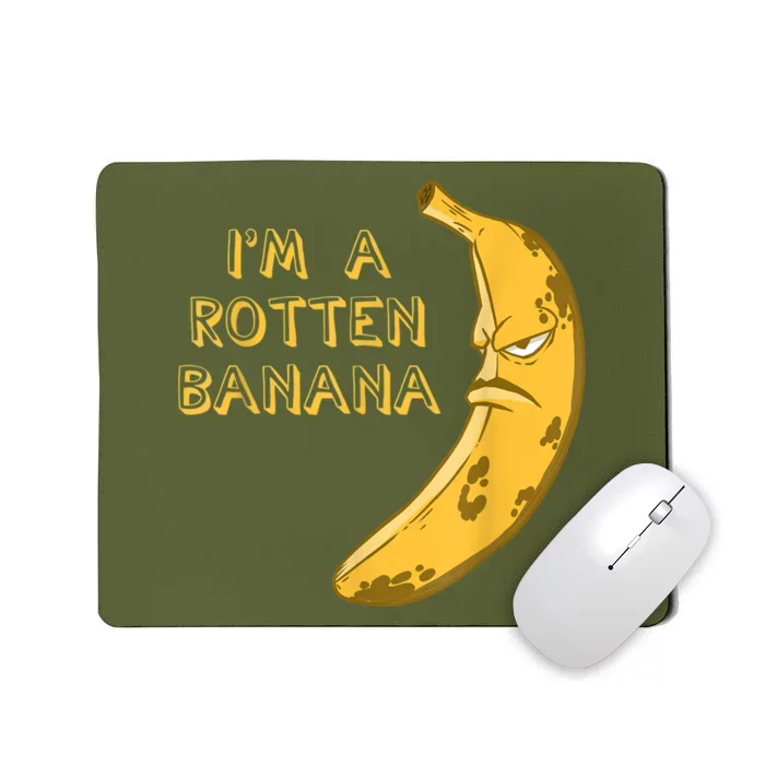 Banana Rotten Brown Frowning Face Fruit Lover Mousepad