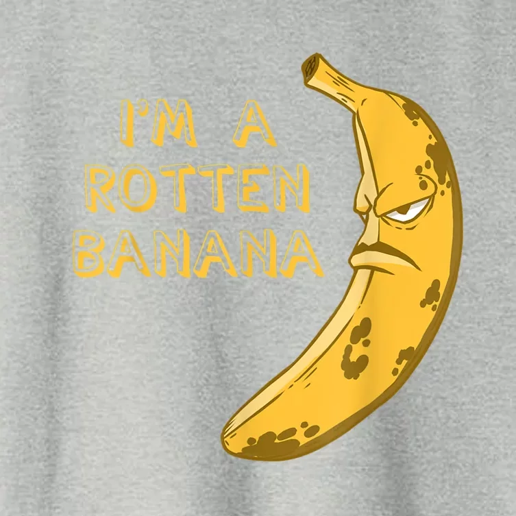 Banana Rotten Brown Frowning Face Fruit Lover Women's Crop Top Tee