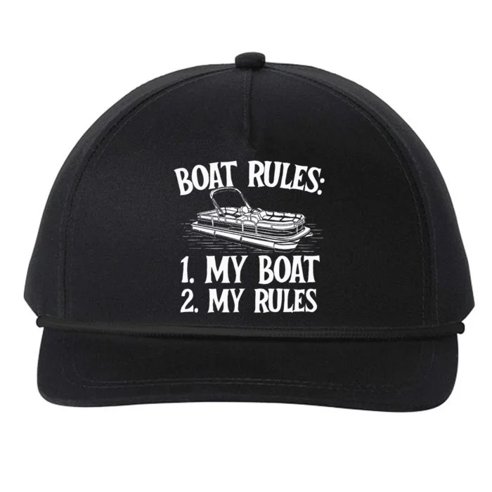 Boat Rules Boating Sailing Lake Boat Captain Motorboating Snapback Five-Panel Rope Hat