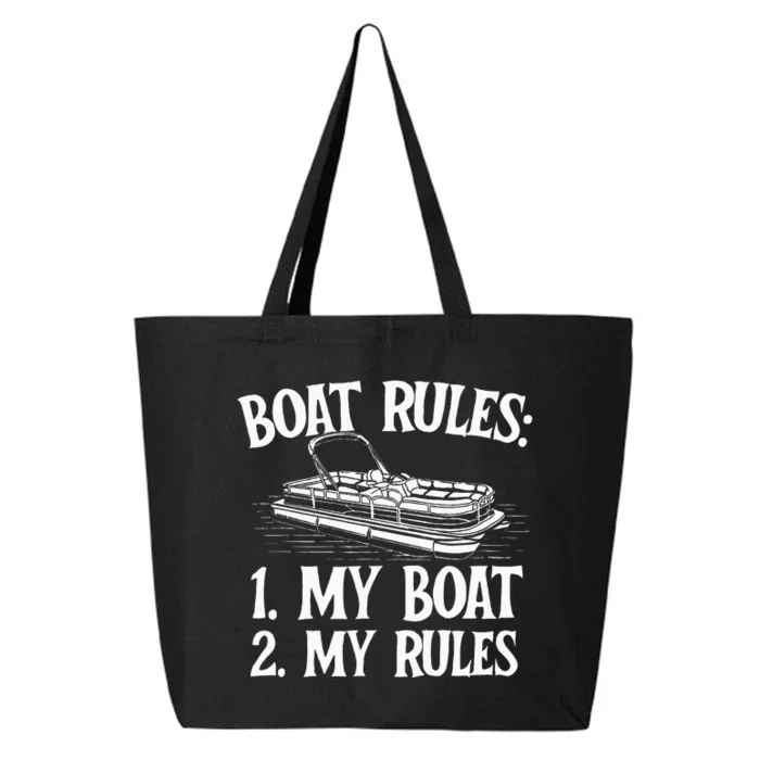 Boat Rules Boating Sailing Lake Boat Captain Motorboating 25L Jumbo Tote