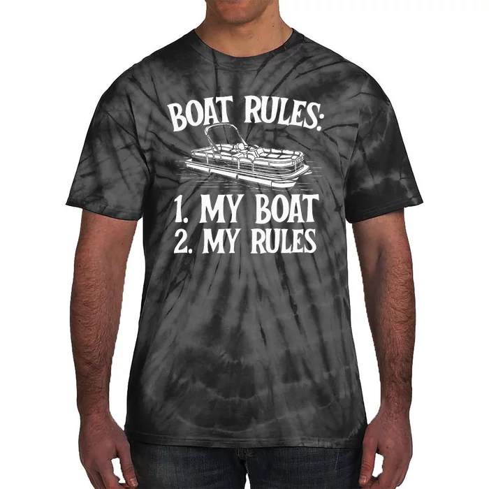 Boat Rules Boating Sailing Lake Boat Captain Motorboating Tie-Dye T-Shirt