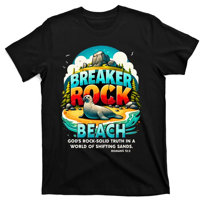 Breaker Rock Beach GodS Rocksolid Truth Christian Vbs 2024 T-Shirt