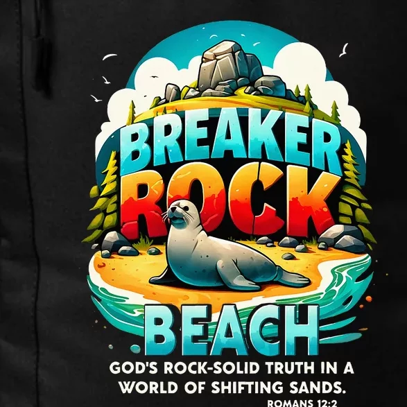 Breaker Rock Beach GodS Rocksolid Truth Christian Vbs 2024 Daily Commute Backpack