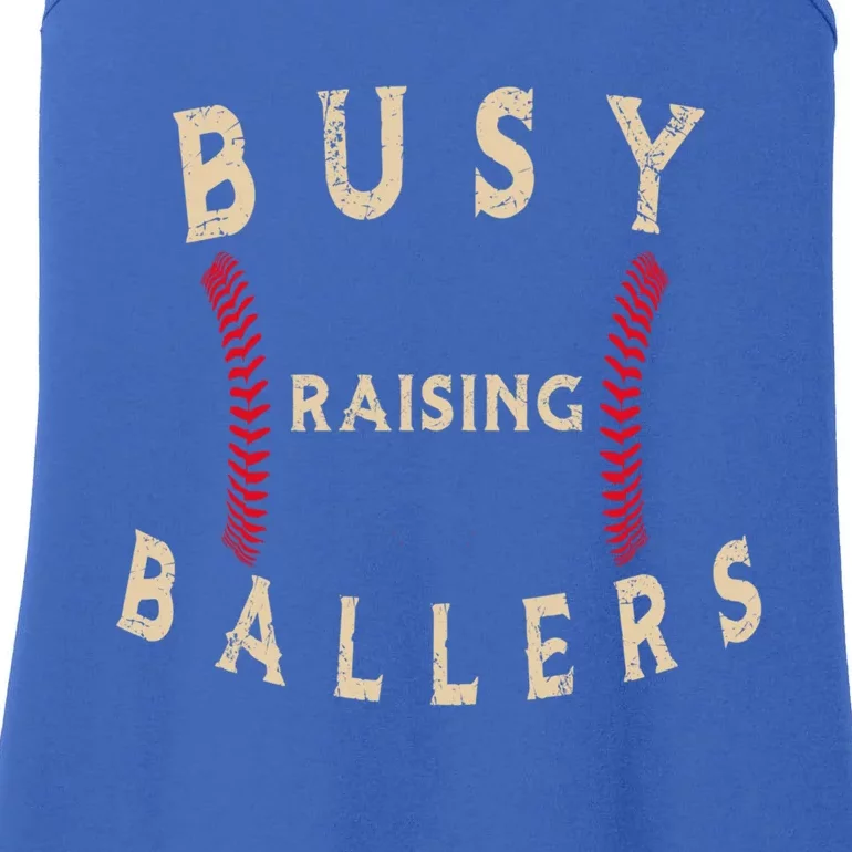 Busy Raising Ballers Gift I Only Raise Ballers Meaningful Gift Ladies Essential Tank