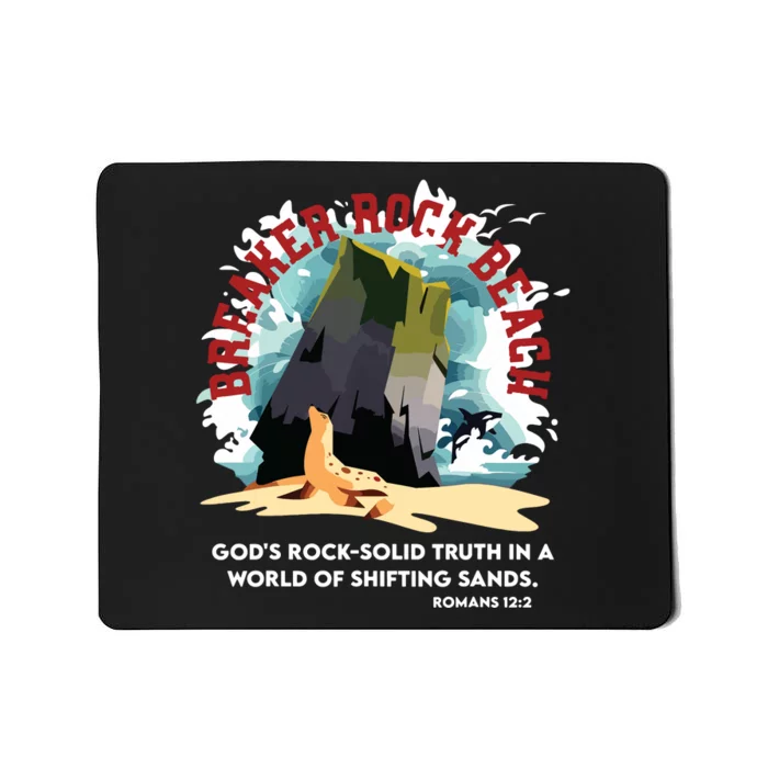 Breaker Rock Beach Gods Rock Solid Truth In A World Vbs 2024 Mousepad