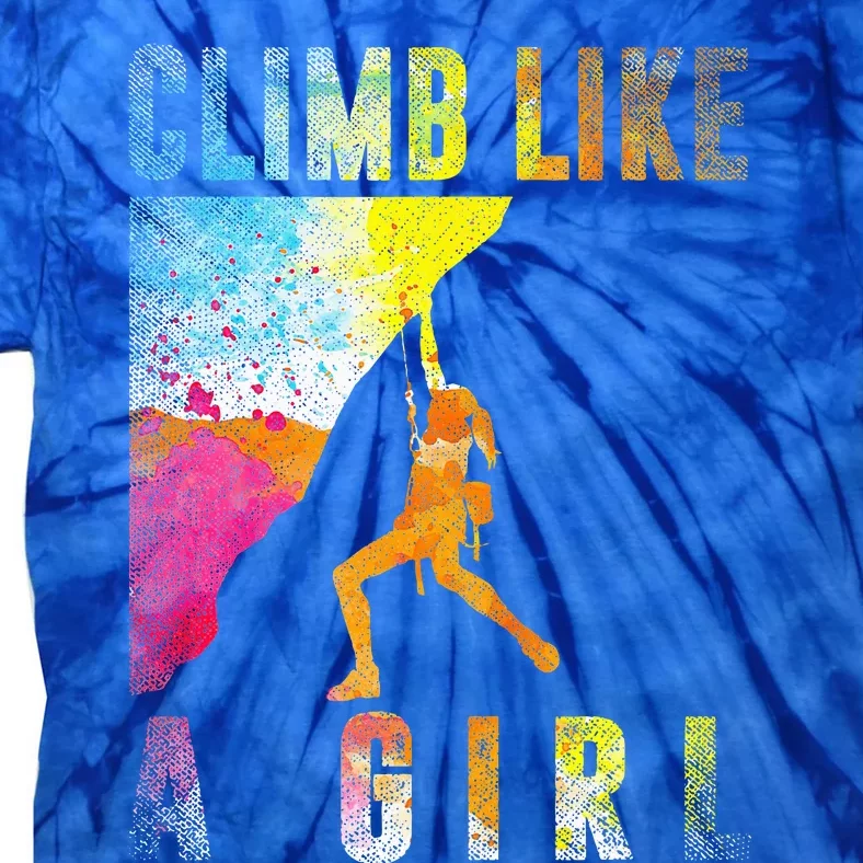 Bouldering Rock Climber Tie-Dye T-Shirt