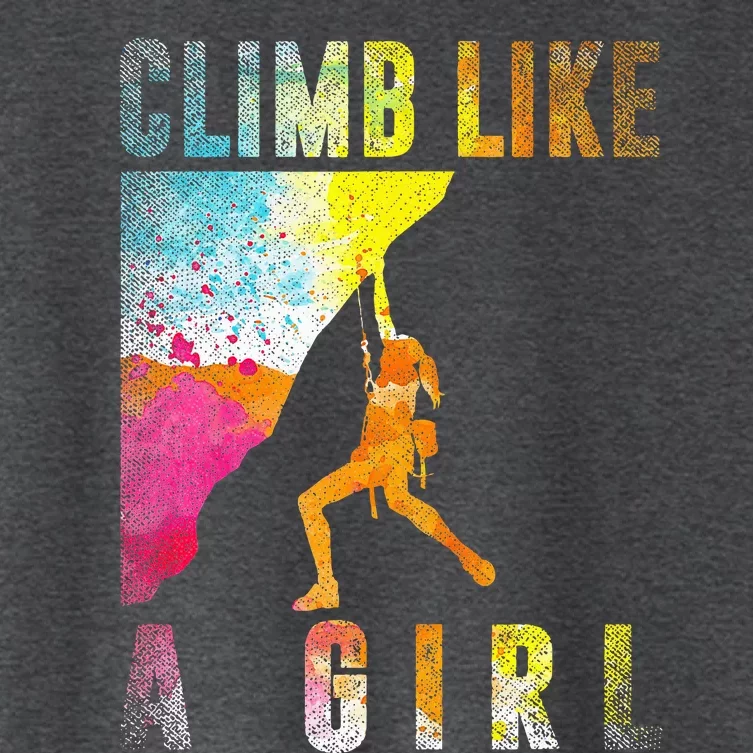 Bouldering Rock Climber Women's Crop Top Tee