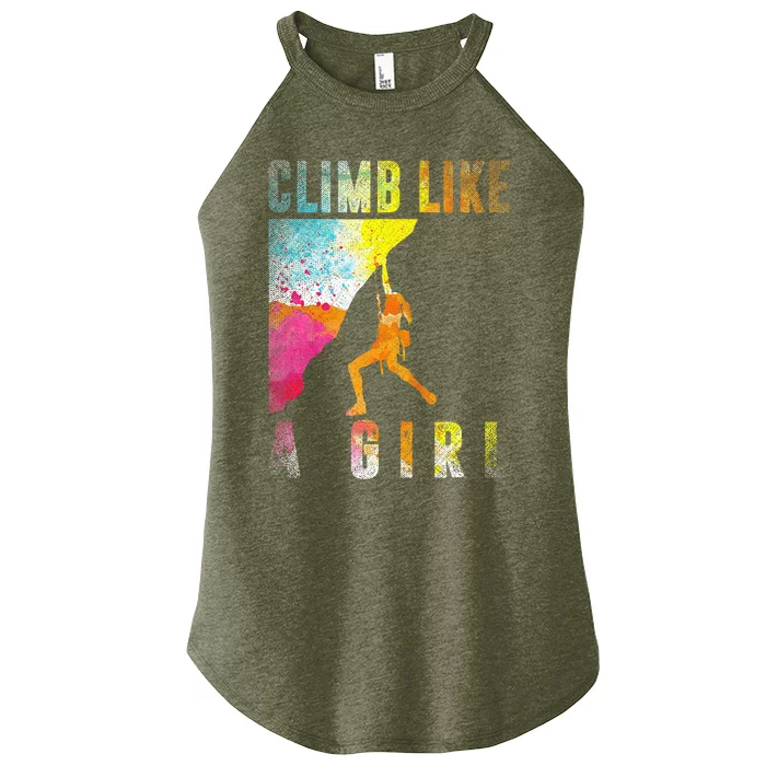 Bouldering Rock Climber Women’s Perfect Tri Rocker Tank