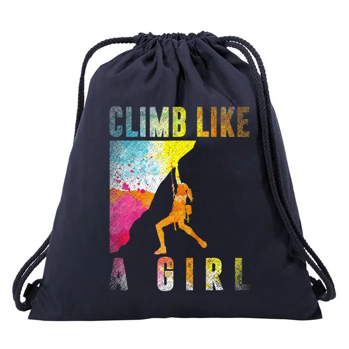 Bouldering Rock Climber Drawstring Bag