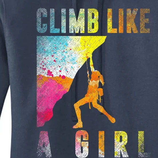 Bouldering Rock Climber Women's Pullover Hoodie