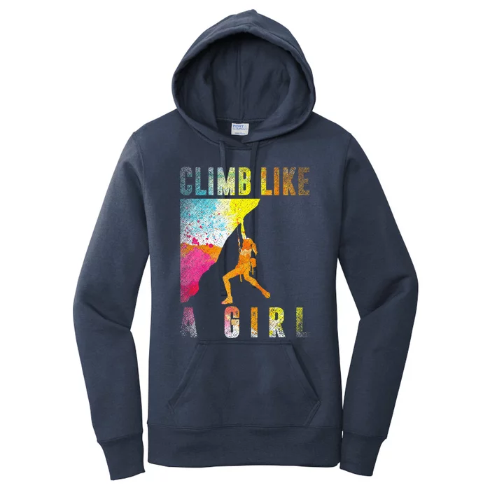 Bouldering Rock Climber Women's Pullover Hoodie