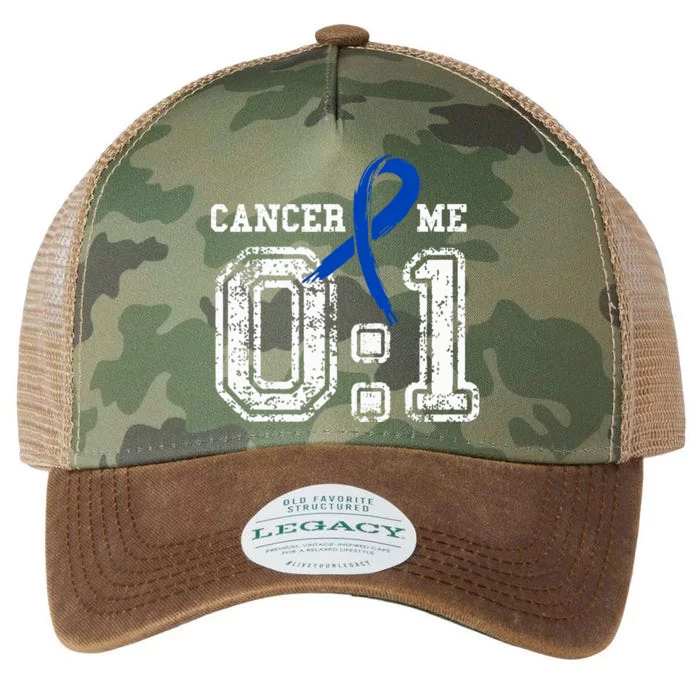 Blue Ribbon Cancer 0:1 Awareness Survivor Legacy Tie Dye Trucker Hat