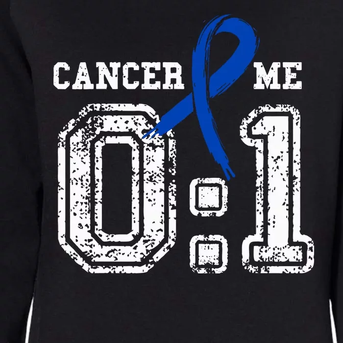 Blue Ribbon Cancer 0:1 Awareness Survivor Womens California Wash Sweatshirt