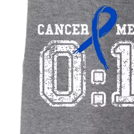 Blue Ribbon Cancer 0:1 Awareness Survivor Doggie 3-End Fleece Hoodie