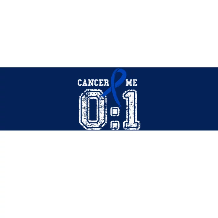 Blue Ribbon Cancer 0:1 Awareness Survivor Bumper Sticker