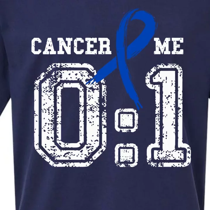 Blue Ribbon Cancer 0:1 Awareness Survivor Sueded Cloud Jersey T-Shirt