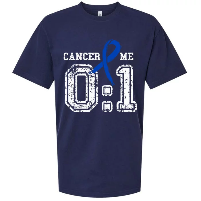 Blue Ribbon Cancer 0:1 Awareness Survivor Sueded Cloud Jersey T-Shirt