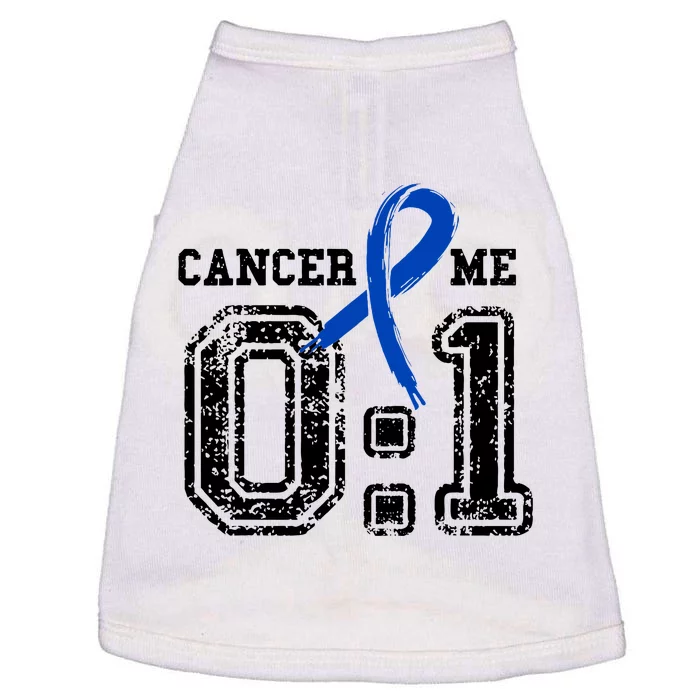 Blue Ribbon Cancer 0:1 Awareness Survivor Doggie Tank