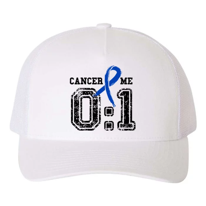 Blue Ribbon Cancer 0:1 Awareness Survivor Yupoong Adult 5-Panel Trucker Hat