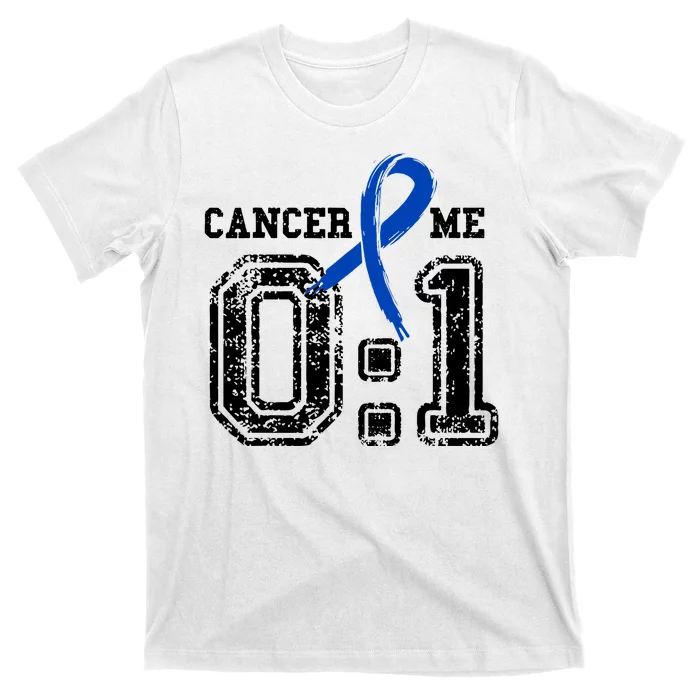 Blue Ribbon Cancer 0:1 Awareness Survivor T-Shirt