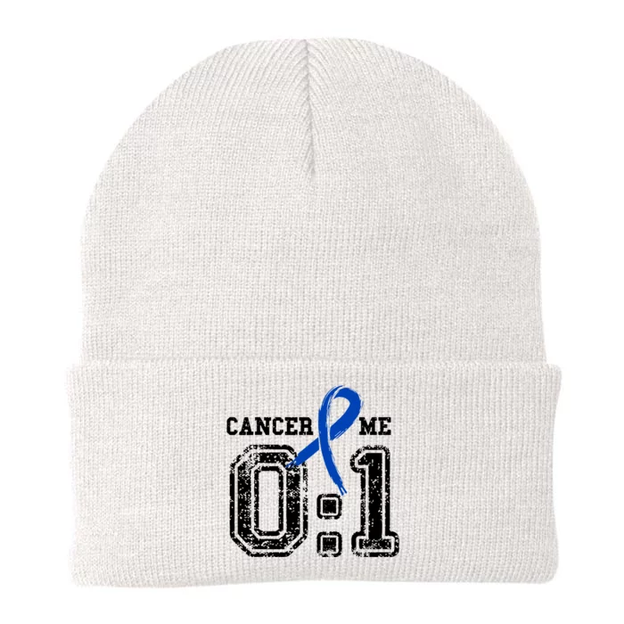 Blue Ribbon Cancer 0:1 Awareness Survivor Knit Cap Winter Beanie