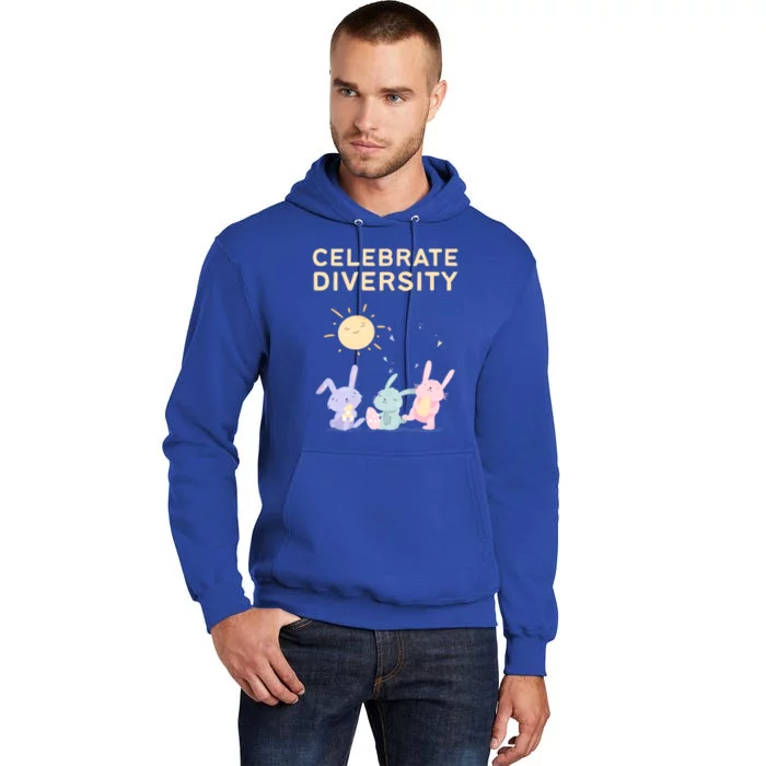 Bunny Rabbits Celebrate Diversity Gift Tall Hoodie