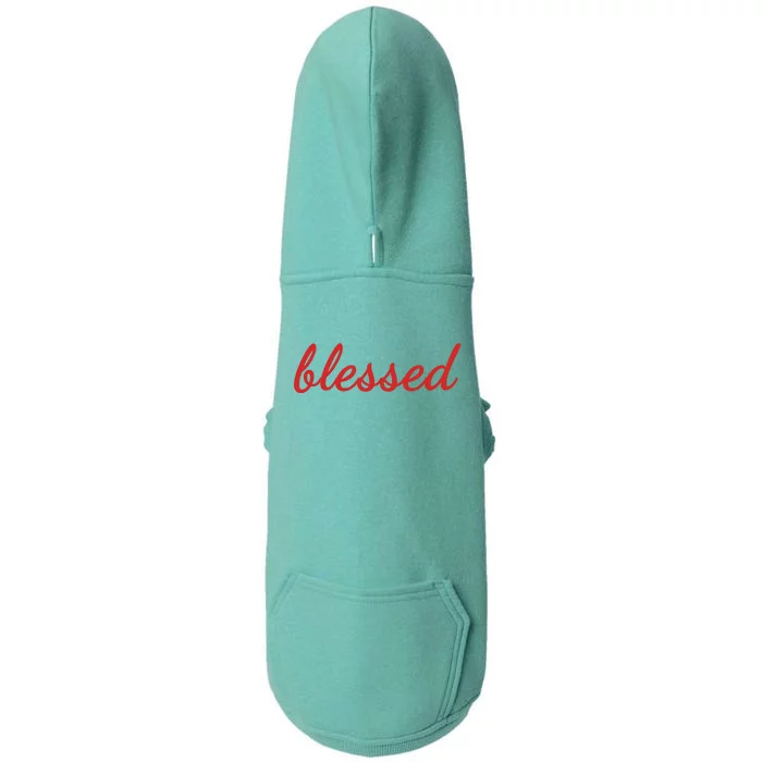 Blessed Red Christian Doggie 3-End Fleece Hoodie